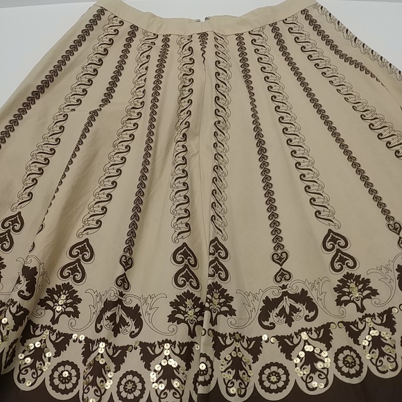 W Work to Weekend women's midi skirt, 12, brown/tan paisley print - Picture 2 of 14